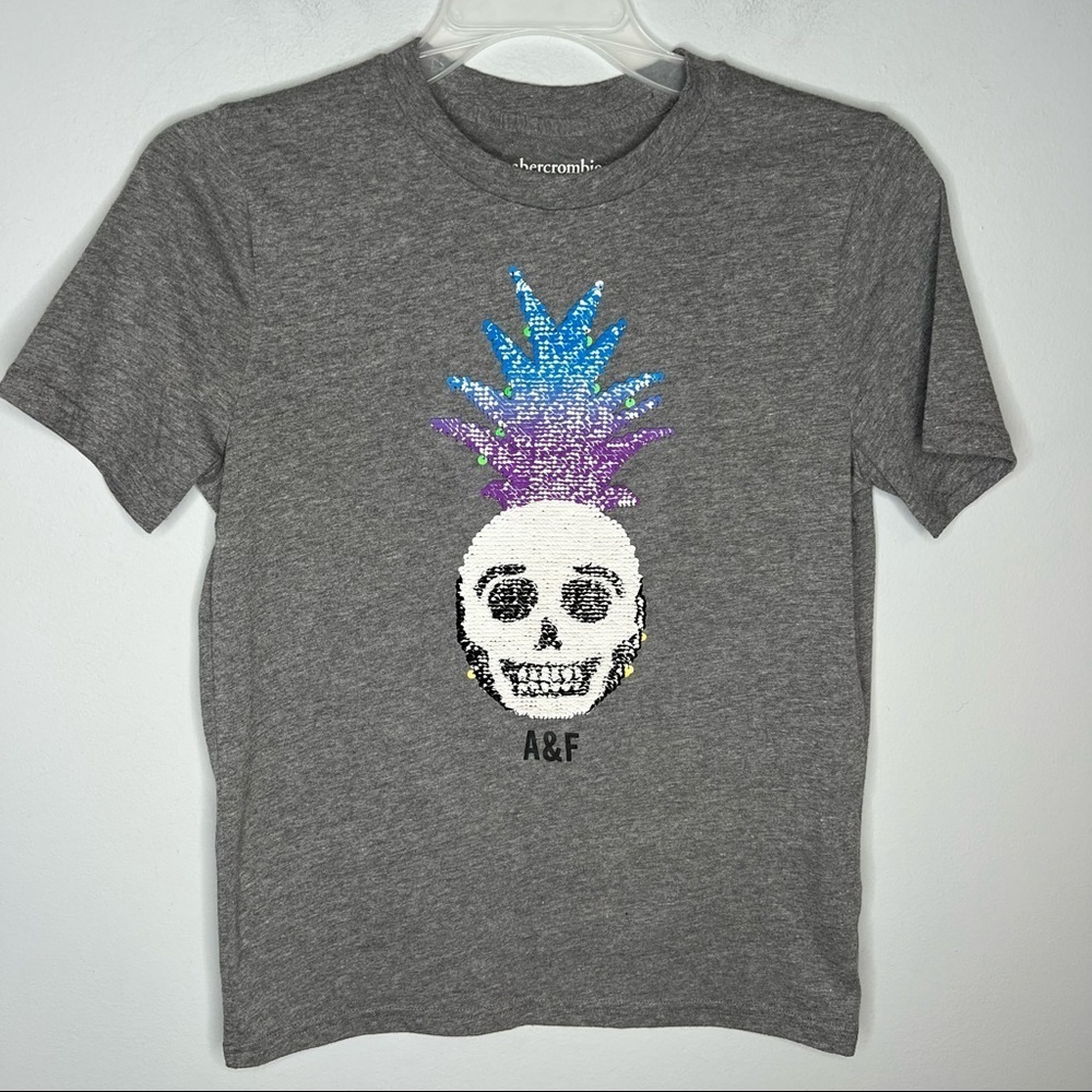 Abercrombie Kids Pineapple Gray Top